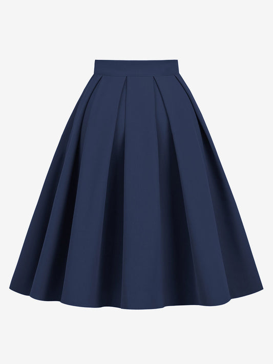 Skirt with Pleats in Navy – photo 2