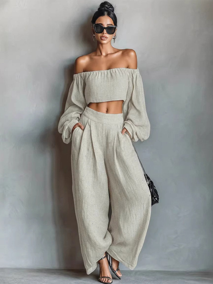 Two-Piece Set with Long Sleeves in Black – photo 6