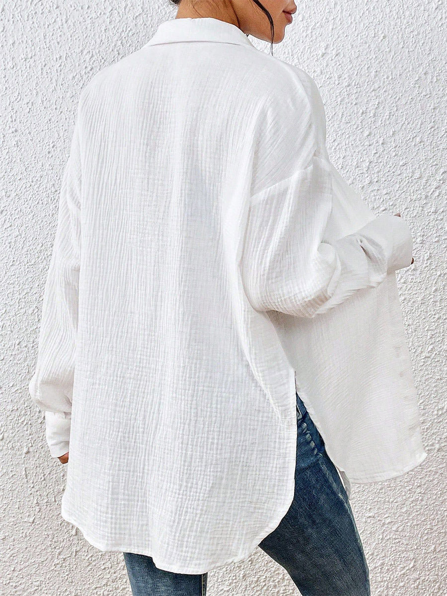 Blouse with Long Sleeves in Apricot – photo 12