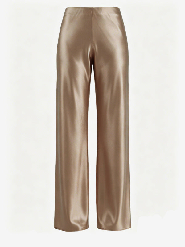 Satin Trousers in Brown – photo 16