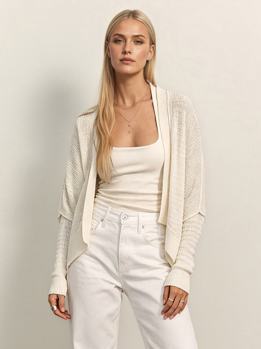 V-Neck Oversized Cardigan in Apricot – photo 2