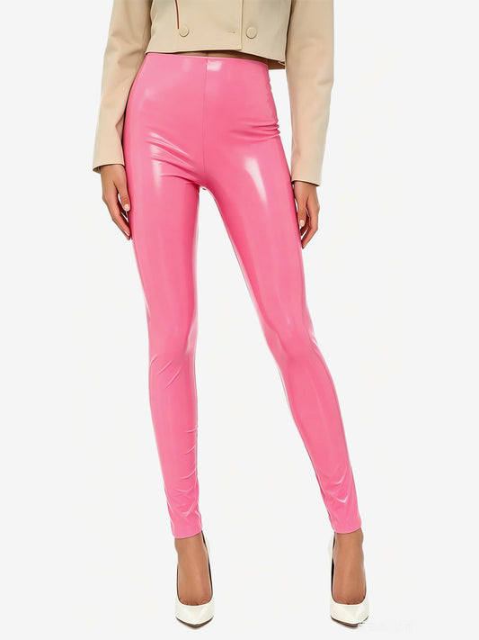 High-Waisted Leggings in Red – photo 3