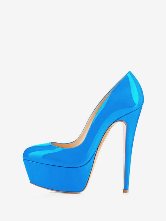 Round-Toe Stiletto Court Shoes in Nude – photo 2