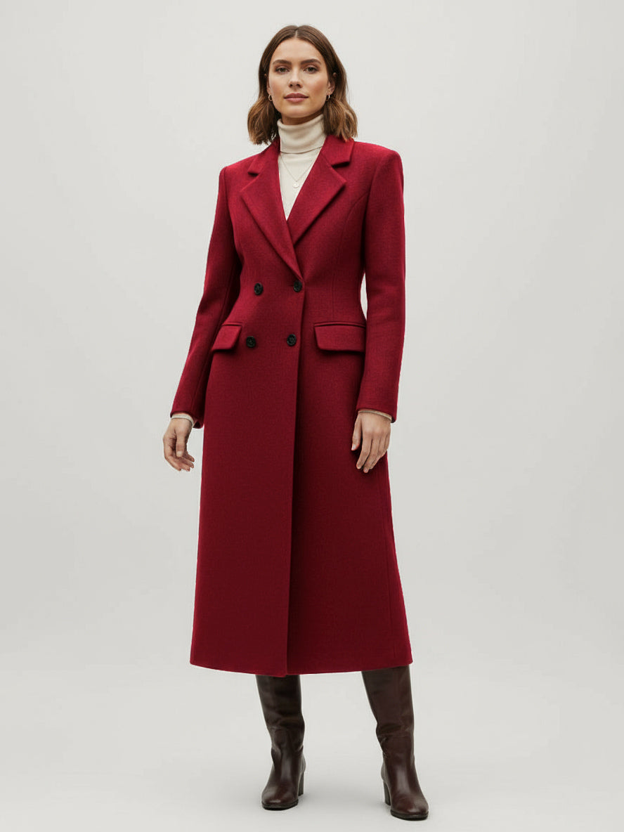 Double-Breasted Coat in Navy – photo 8