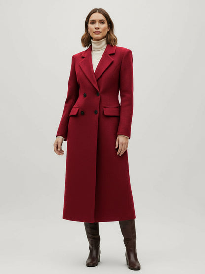 Double-Breasted Coat in Navy – photo 8