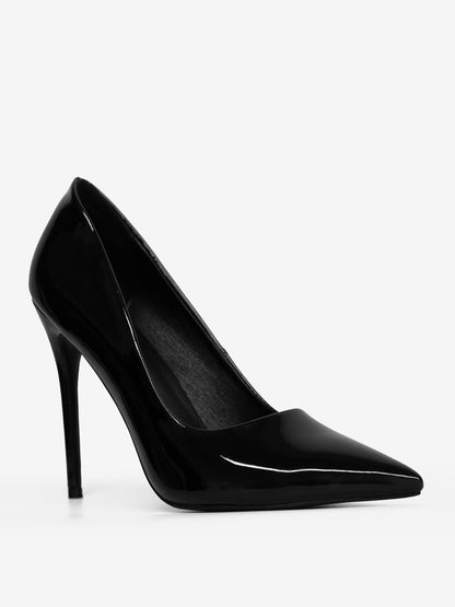 Pointed-Toe Slip-On Heels in Burgundy – photo 10