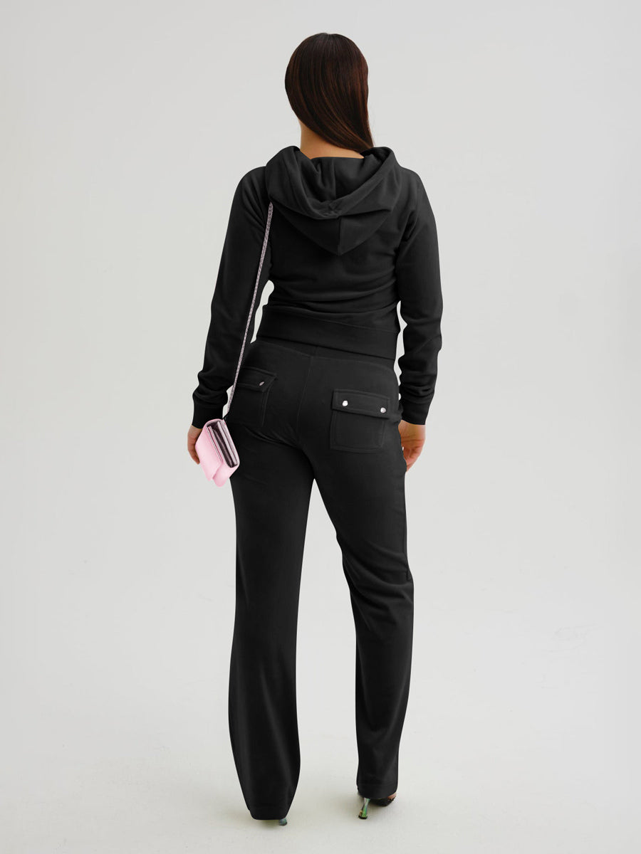Zip-Up Two-Piece Set with Hood in Purple – photo 7