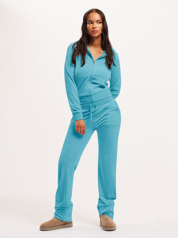 Zip-Up Two-Piece Set with Hood in Purple – photo 11