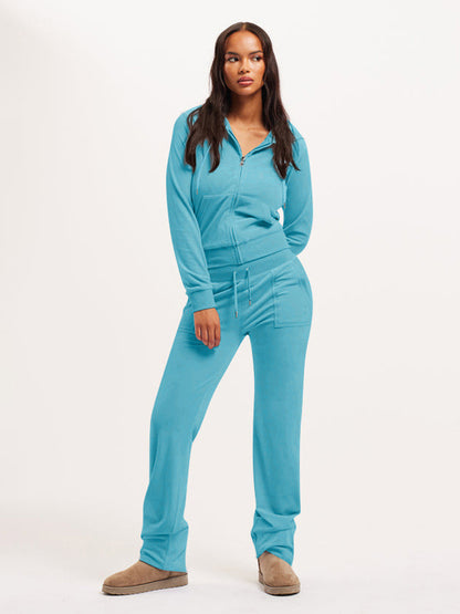 Zip-Up Two-Piece Set with Hood in Purple – photo 11