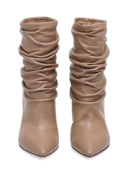 Pointed-Toe Stiletto Ankle Boots in Nude – photo 6