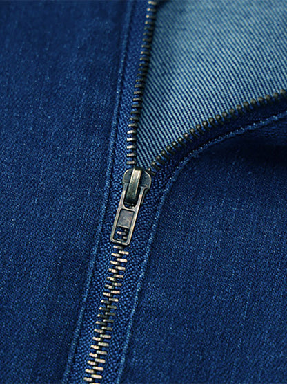 Zip-Up Sleeveless Jumpsuit in Blue – photo 8