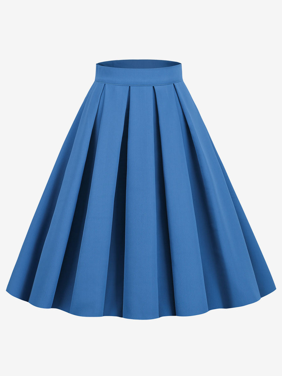 Skirt with Pleats in Navy – photo 7