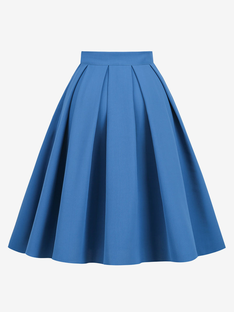 Skirt with Pleats in Navy – photo 8
