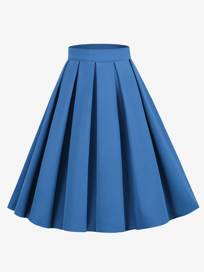 Skirt with Pleats in Navy – photo 9