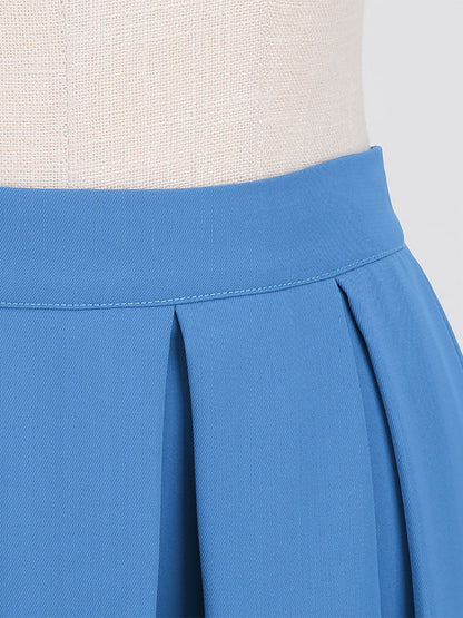 Skirt with Pleats in Navy – photo 10