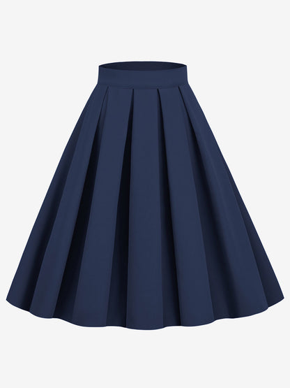 Skirt with Pleats in Navy – photo 1