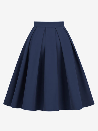 Skirt with Pleats in Navy – photo 2