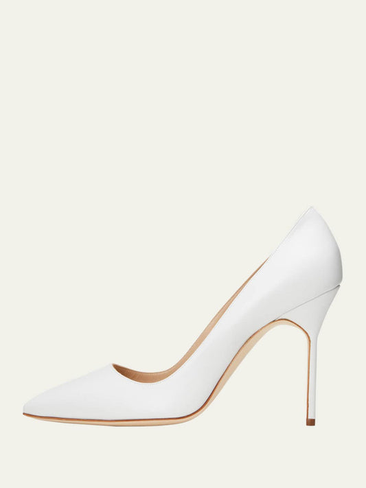 Almond-Toe Stiletto Court Shoes in Gold – photo 2