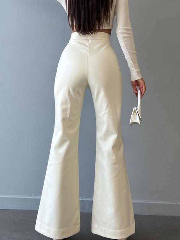 Lace-Up Trousers with Drawstring in White – photo 2