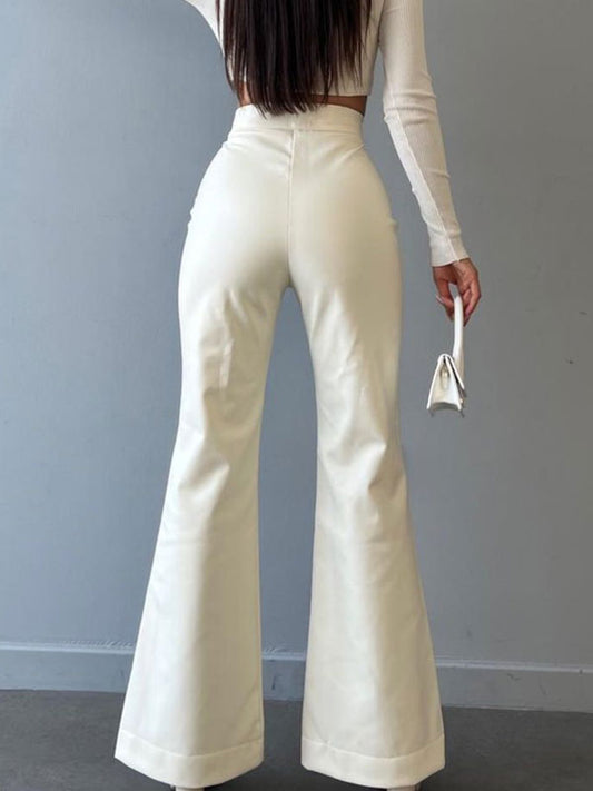 Lace-Up Trousers with Drawstring in White – photo 2