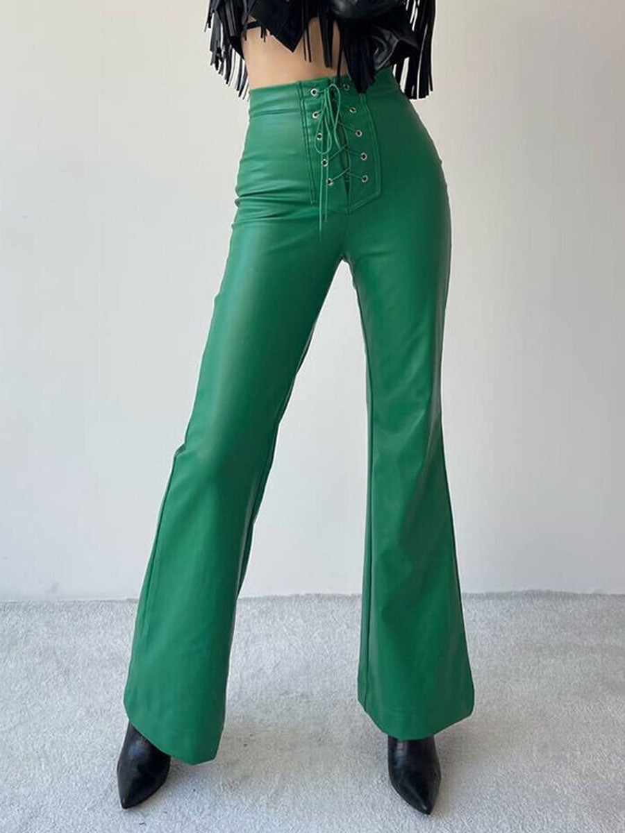 Lace-Up Trousers with Drawstring in White – photo 4