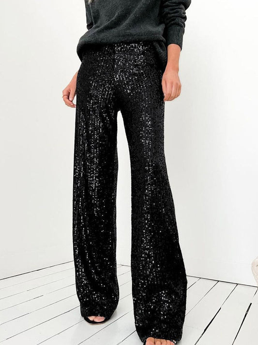 High-Waisted Wide-Leg Trousers in Pink – photo 2