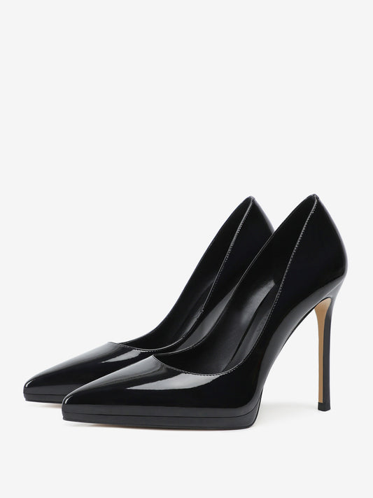 Pointed-Toe Stiletto Court Shoes in Black – photo 1