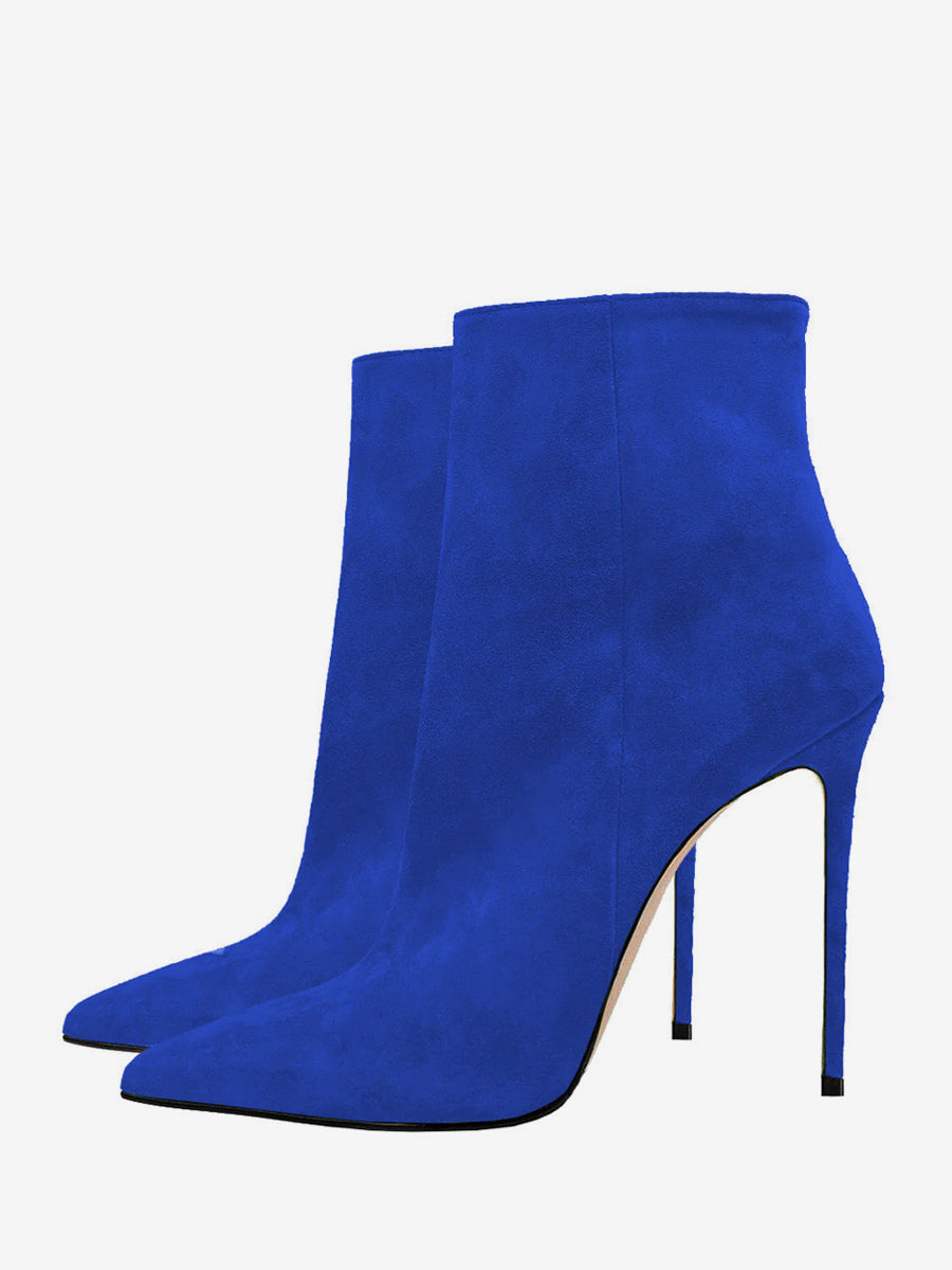 Pointed-Toe Stiletto Ankle Boots in Brown – photo 7