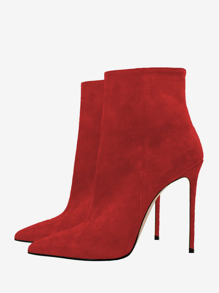 Pointed-Toe Stiletto Ankle Boots in Brown – photo 5
