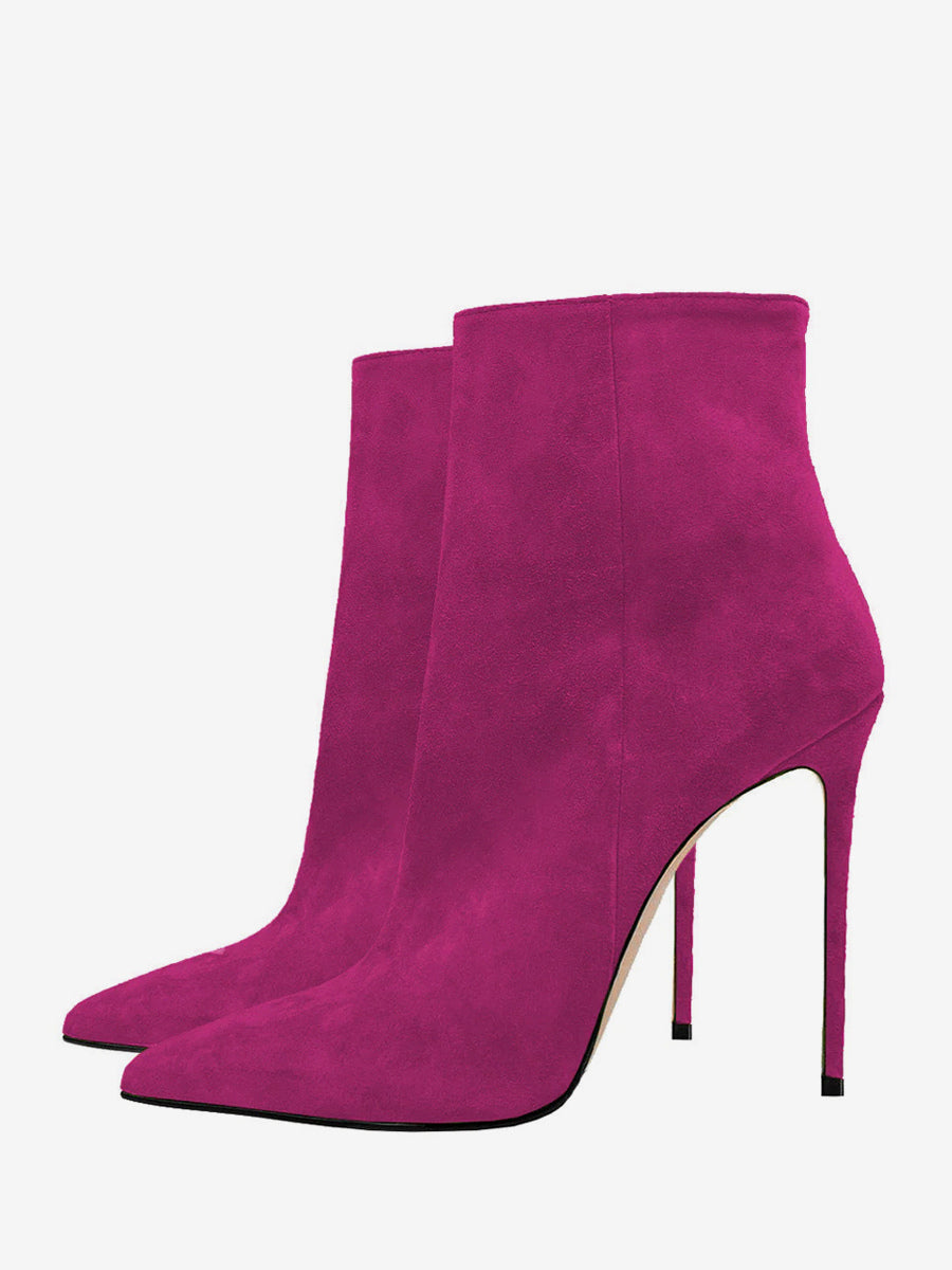 Pointed-Toe Stiletto Ankle Boots in Brown – photo 4