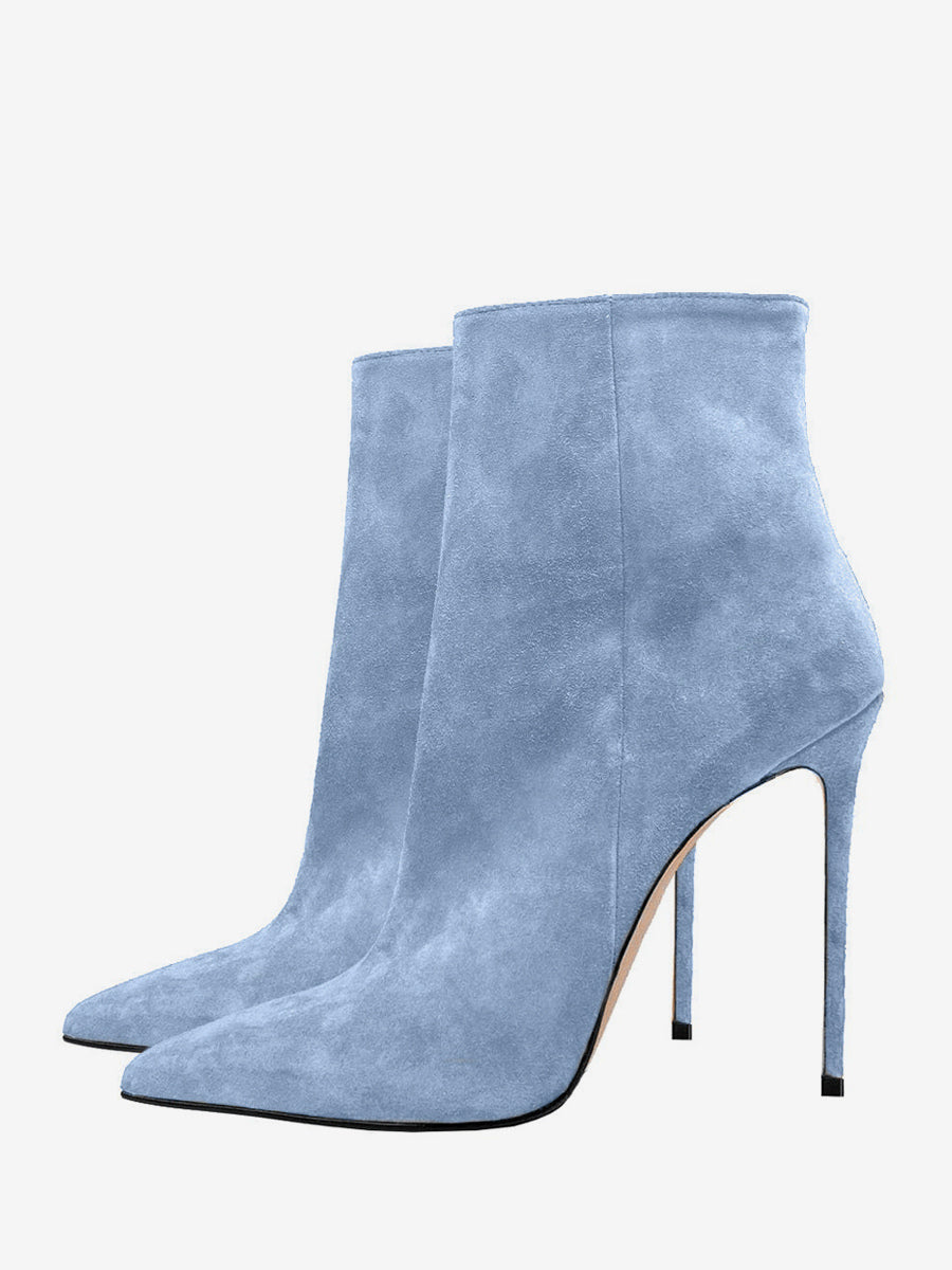 Pointed-Toe Stiletto Ankle Boots in Brown – photo 6