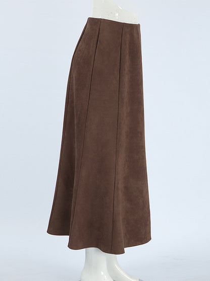 A-Line Skirt in Brown – photo 8
