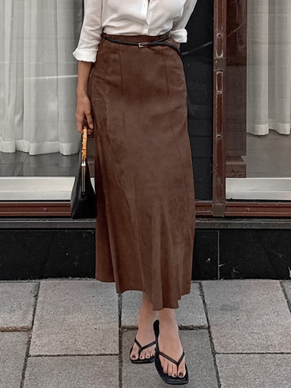 A-Line Skirt in Brown – photo 3