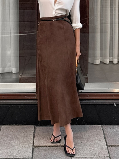 A-Line Skirt in Brown – photo 1