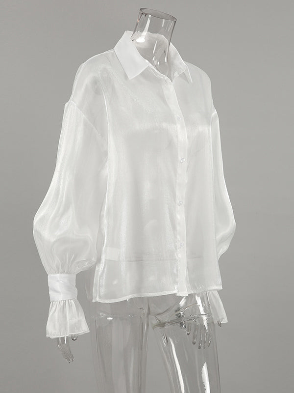 Shirt with Long Sleeves in White – photo 9