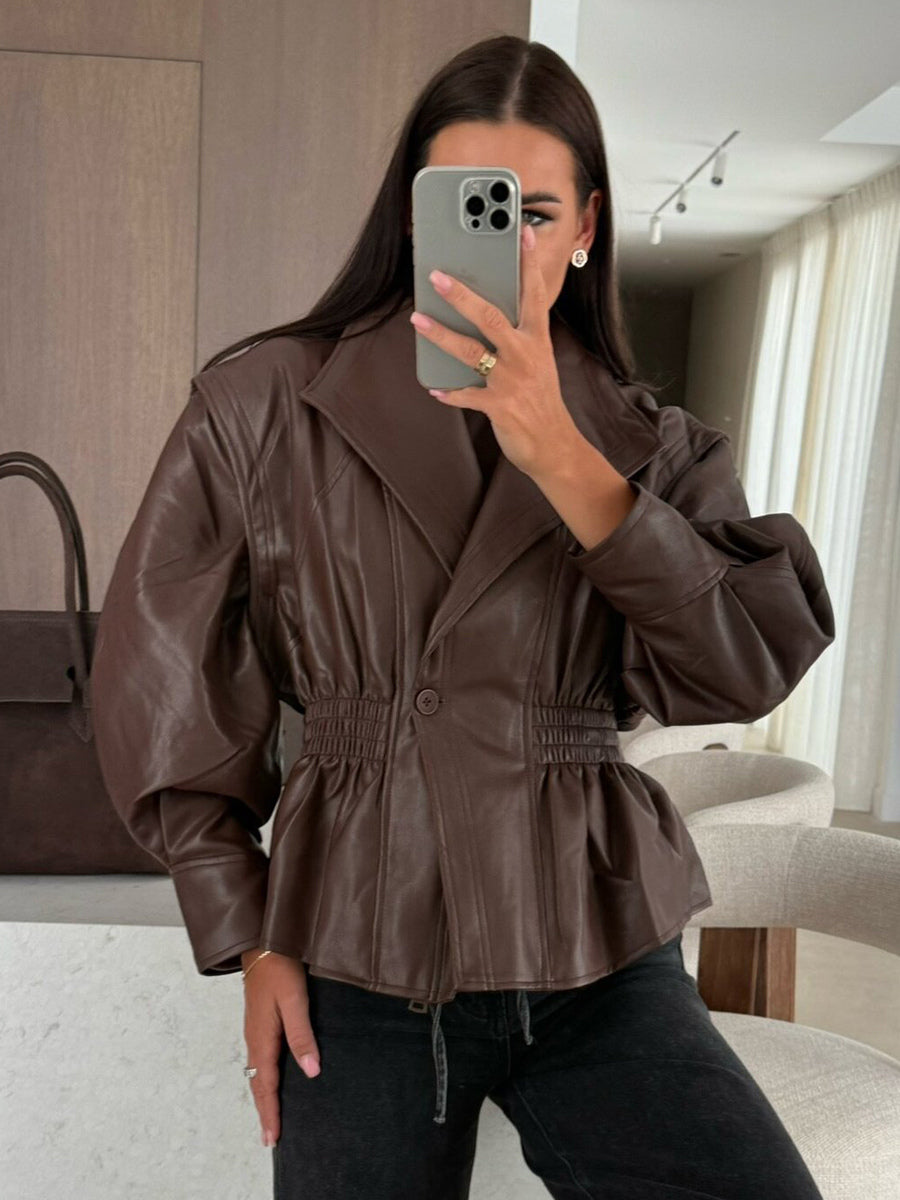 Blazer with Long Sleeves in Brown – photo 4