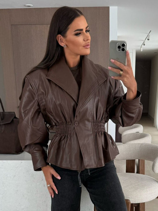 Blazer with Long Sleeves in Brown – photo 2