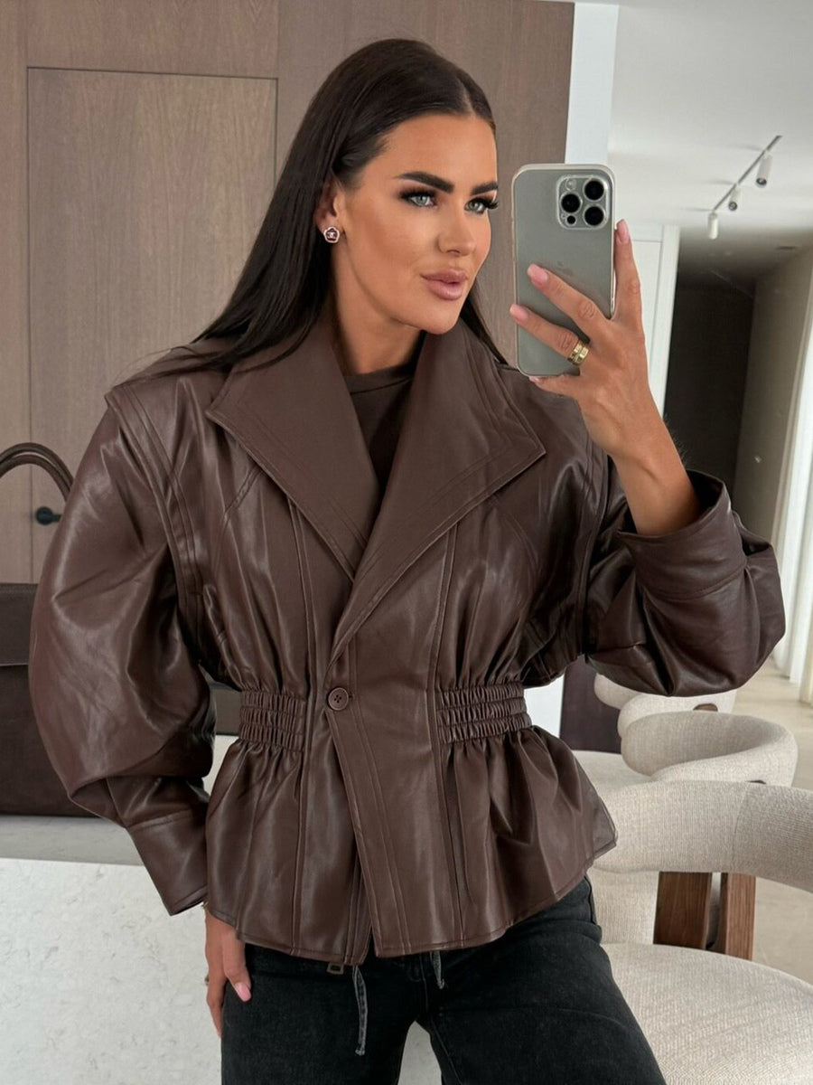 Blazer with Long Sleeves in Brown – photo 1