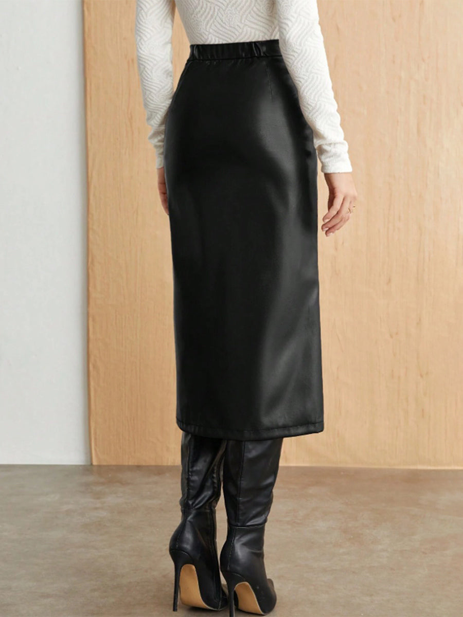 Skirt with Pleats in Brown – photo 6