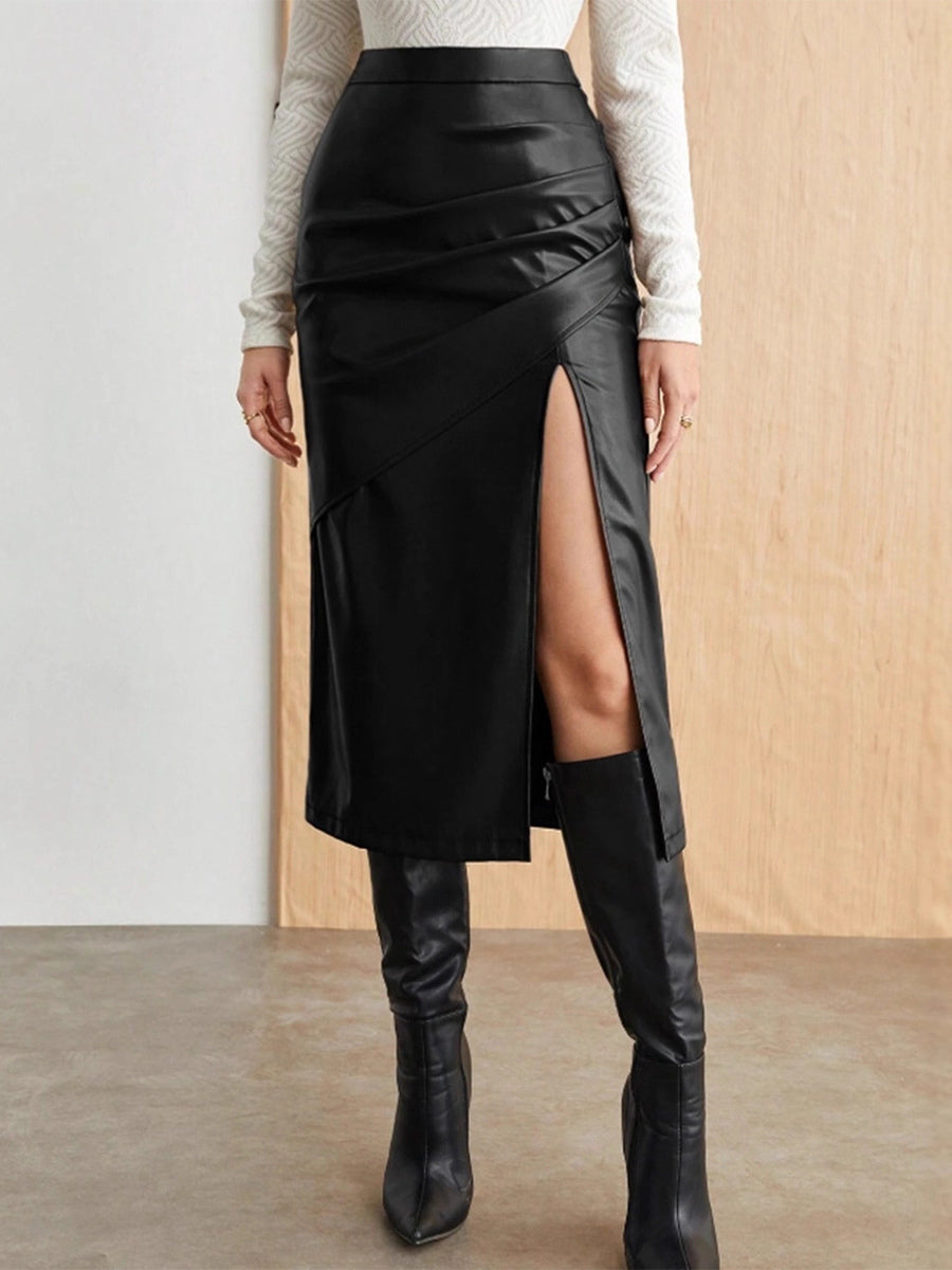 Skirt with Pleats in Brown – photo 5