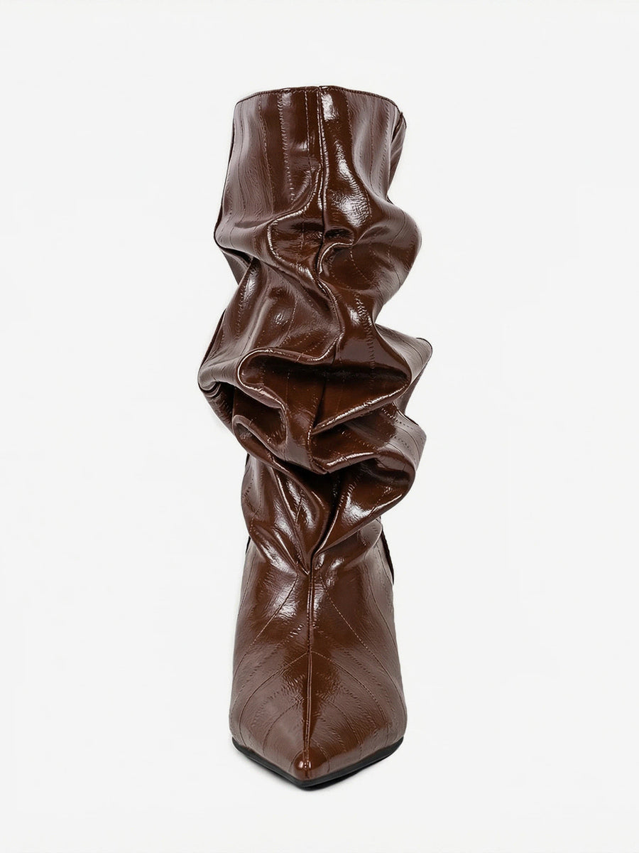Pointed-Toe Wedge Ankle Boots in Black – photo 20