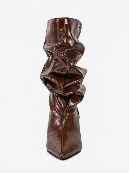 Pointed-Toe Wedge Ankle Boots in Black – photo 20