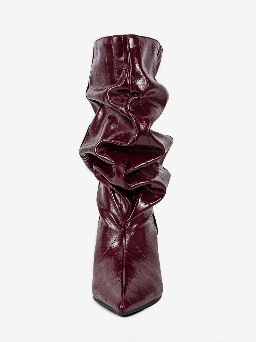 Pointed-Toe Wedge Ankle Boots in Black – photo 14
