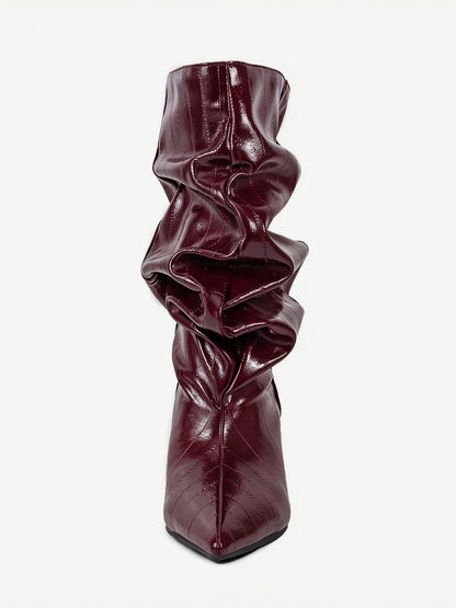Pointed-Toe Wedge Ankle Boots in Black – photo 14