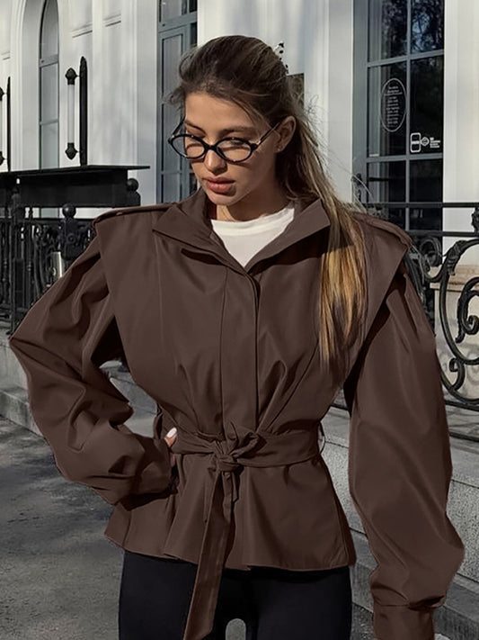 Jacket with Long Sleeves in Brown – photo 2