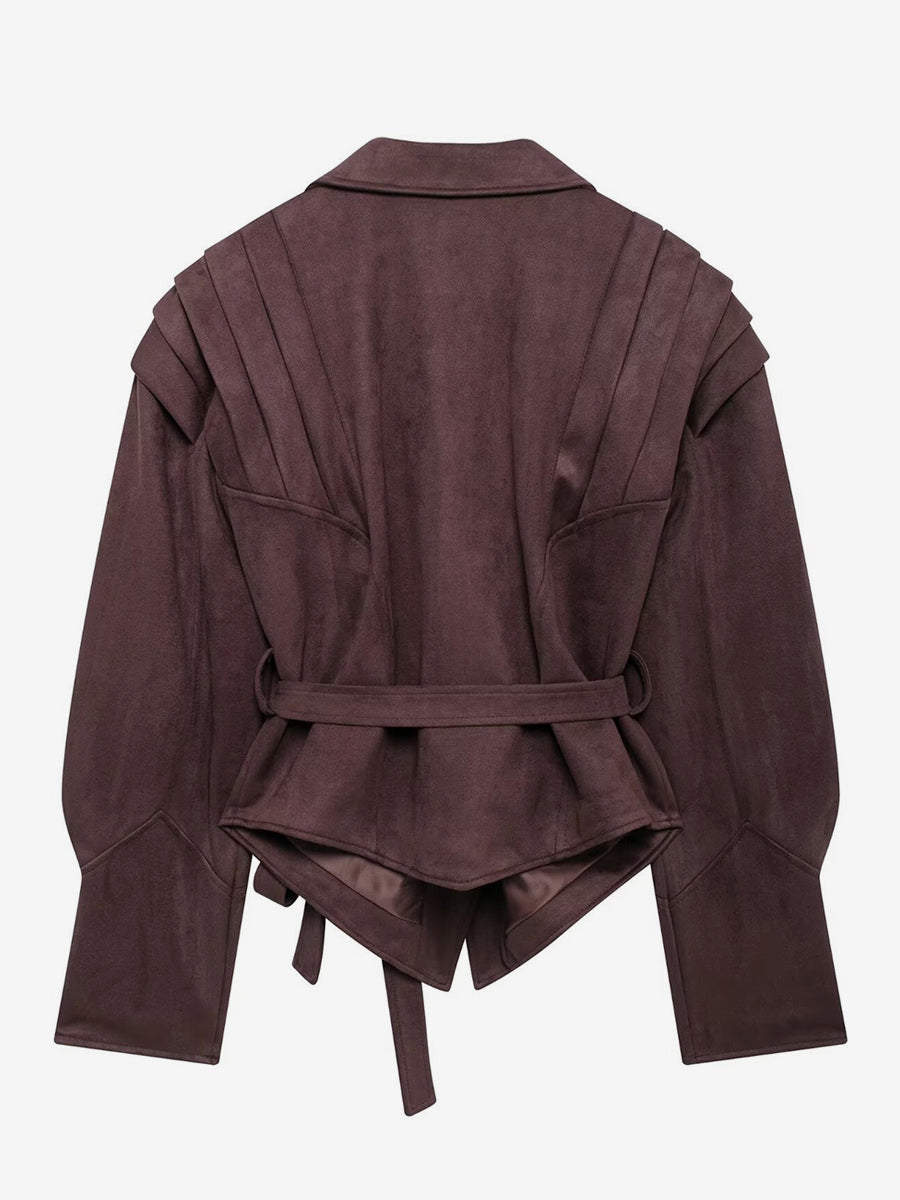 Wrap Blazer with Long Sleeves in Khaki – photo 18