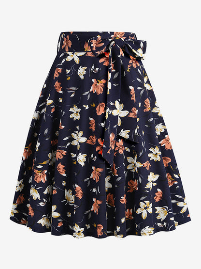 High-Waisted Skirt with Belt in White – photo 10