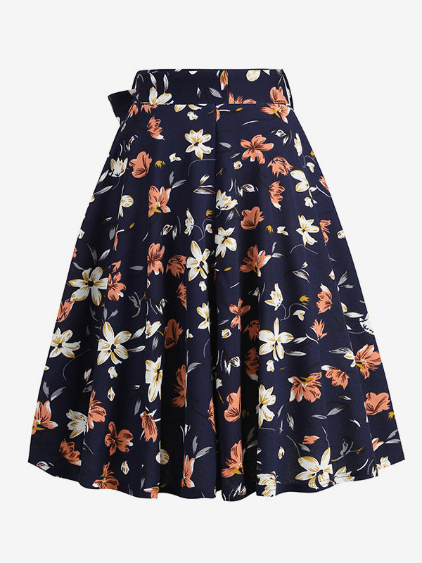 High-Waisted Skirt with Belt in White – photo 11
