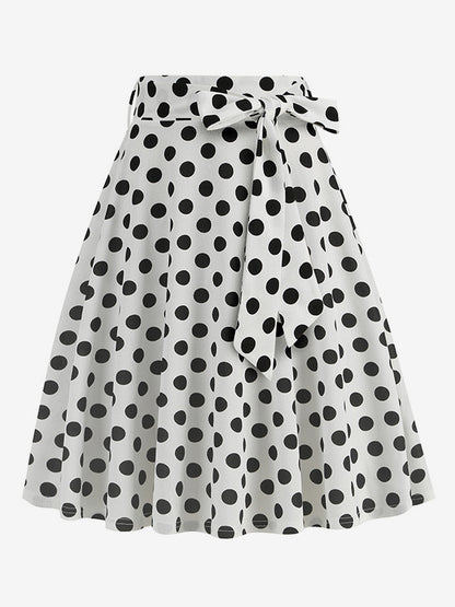 High-Waisted Skirt with Belt in White – photo 12