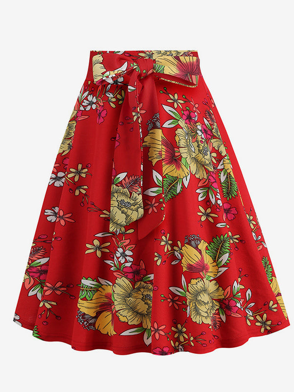 High-Waisted Skirt with Belt in White – photo 5